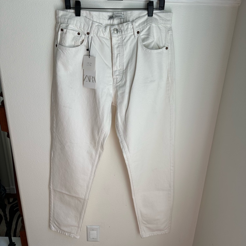 NWT Men’s Zara White Jeans “90s Slim” Size 34